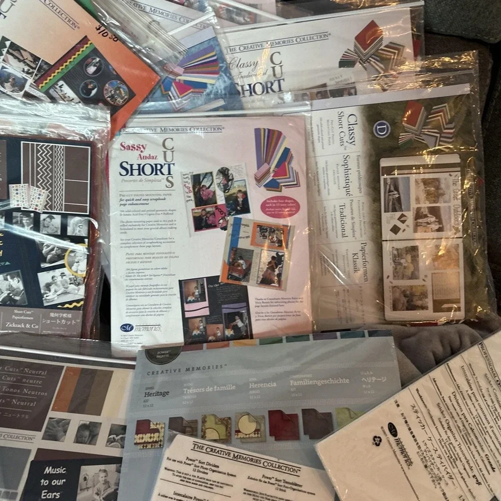 Creative Memories Lot 19 Paper Packs, Two Divider Packs Vintage Scrapbooking
